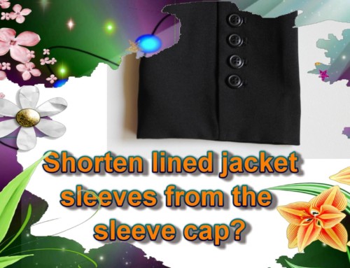 How to Shorten Sleeves on a Lined Jacket from Sleeve Cap