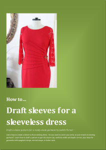 How to Draft sleeves for a sleeveless dress FP
