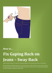 How to Fix Sway Back on Jeans FP