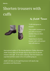 Shorten trousers with cuffs cover